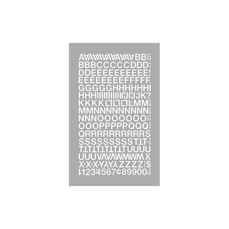 Chartpak Vinyl Letters and Numbers (CHA01016), 1/2 Inch High