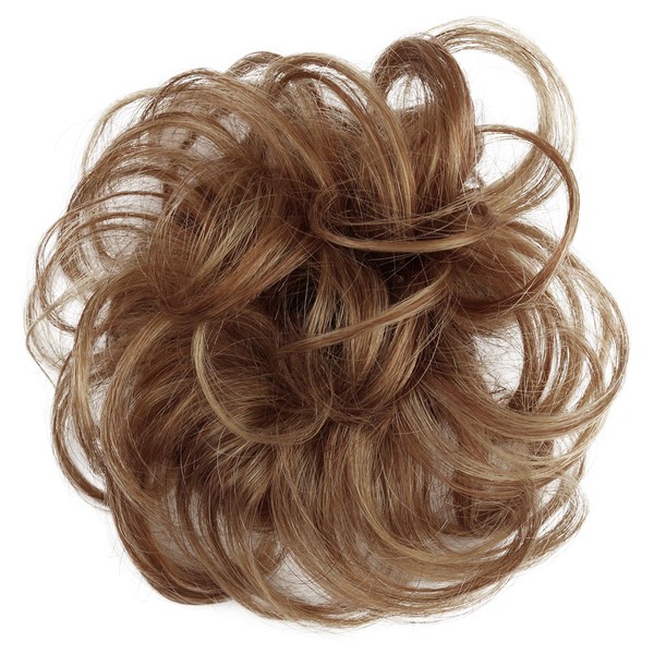 PRETTYSHOP 100% HUMAN HAIR Scrunchie Hairpiece Hairthickening Ponytail Hairband Hair Accessories Red-Blonde Mix H312n