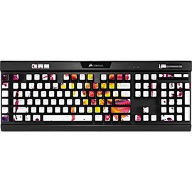 Skinit Decal Skin Compatible with K95 RGB Platinum Mechanical Gaming Keyboard - Skinit Originally Designed Chromatic Splatter White Design