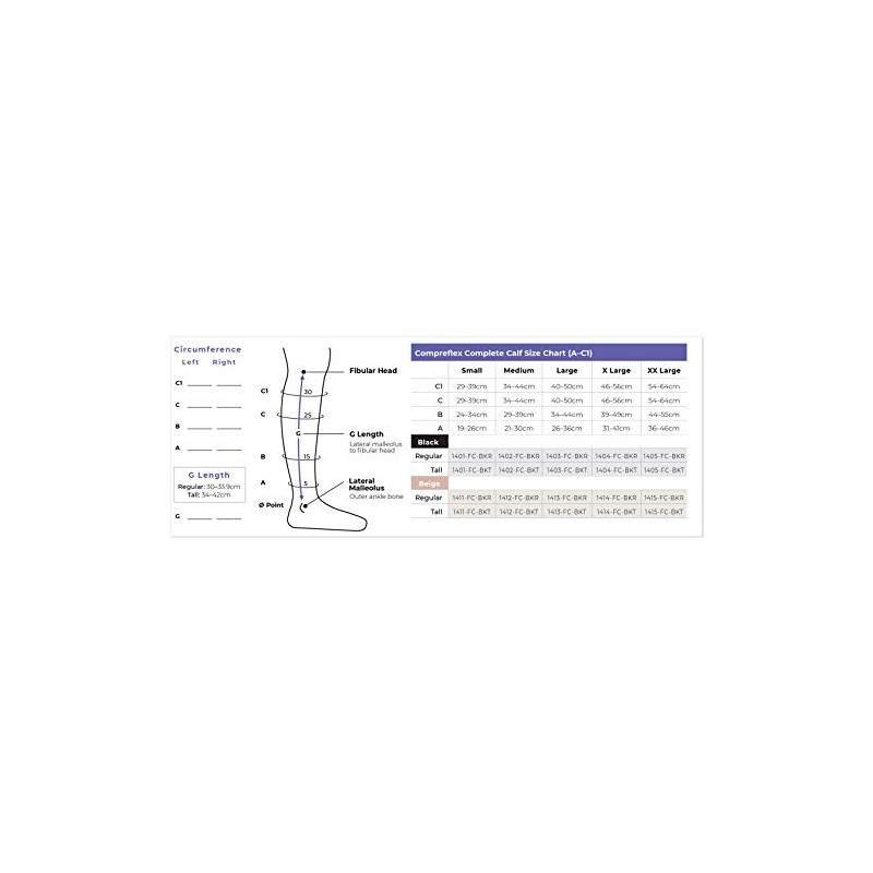 Compreflex Complete Calf Beige Small (1401)