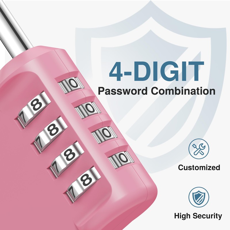 Puroma Combination Lock 2 Pack 4 Digit Waterproof Locker Locks