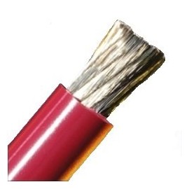 4 AWG Tinned Marine Battery Cable, Red, 25 Feet