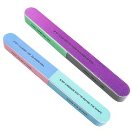 2Pcs Nail Buffer, 7-Sided Nail Buffer Blocks, Professional Nail Files, Manicure Sanding File for Natural Nails Acrylic Nail Polishing Nails