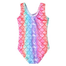 HOZIY Mermaid Leotards for Girls Gymnastics Rainbow Dance 3t 4t Outfits Sparkles Sparkly Colorful Mermaid