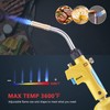 MAPP/MAP/PROPANE Gas Torch,Torch Head,Use Brazing, Copper Pipe Connection, Maximum Flame