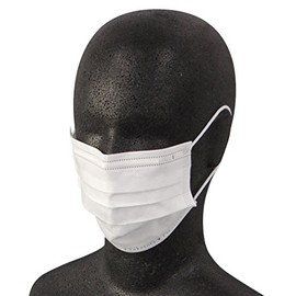 Bamboo Tiger Resin Nose Bridge, Non-woven Fabric, 3-Layer Construction, Surge Mask CP, White, Pack of 50 076161
