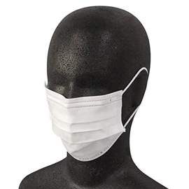 Bamboo Tiger Resin Nose Bridge, Non-woven Fabric, 3-Layer Construction, Surge Mask CP, White, Pack of 50 076161