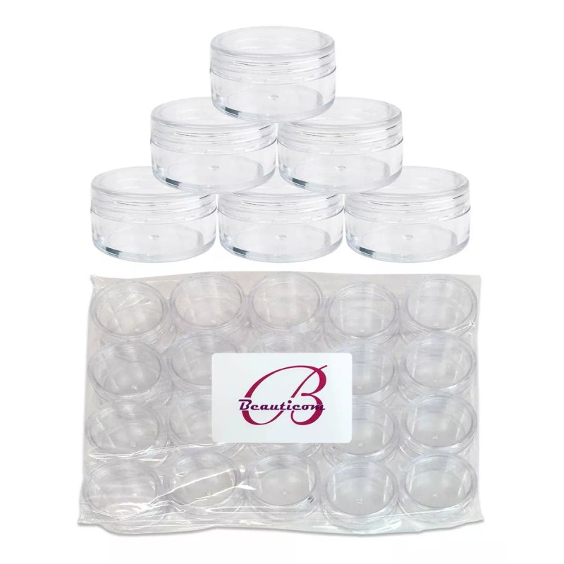 Brand: Beauticom Contenedor Envase Vacio Sombras 100 Piezas 10gr Transparente