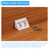 sourcing map 12Pcs 90 Degree Plastic Corner Braces, 19x32x19mm Nylon