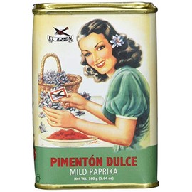 El Avion Pimentón Dulce - Sweet Paprika Powder from Spain/Valencia in a Gift Tin (1 x 160 g)