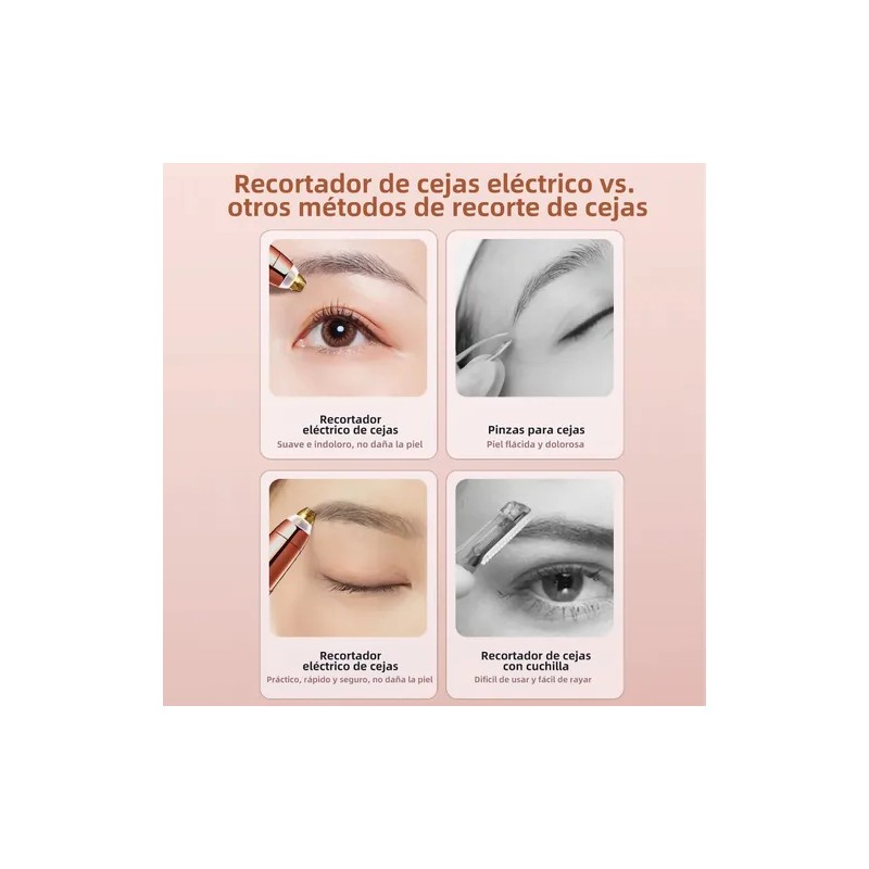 Depiladora Facial Mujer Flawless Con Luz Led Sin Dolor Rosa