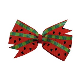 Watermelon Hair Bow (one layer alligator clip)