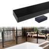 Muzata 6'6" Aluminum Black Cable Railing Handrail Rectangular Handrail for