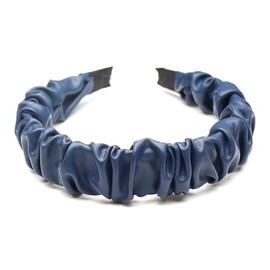 QinGoo Leather Pleated Headband Headbands Hair Accessories Headpiece Elegant Hair Accessory 1 Piece (Navy)