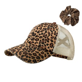 HAWILL Baseball Cap Women's Baseball Cap Summer Cap Baseball Cap Vintage Caps Sun Protection Stylish Leopard Print Baseball Cap Women for Summer Sports, Leopard-A, 56 - 60