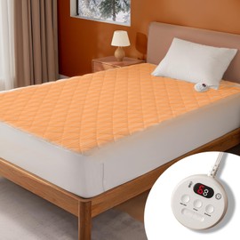 ESTINGO Heated Mattress Pad Full 54"x75", 1-10H Auto Off Heated Bed Pad