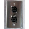 usbargainsound Stainless Steel Wall Plate with Two Neutrik NCJ6FI-S Combo
