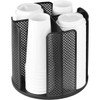 Pcapzz Cup Dispenser 360° Rotatable 4 Compartment Cups and Lids