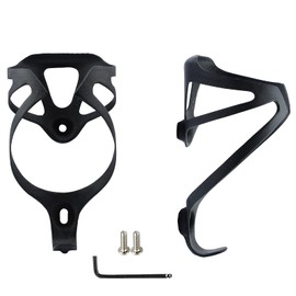 RICYRLK Bicycle Bottle Cage, Ultra Lightweight Carbon Fiber Bottle Cage Drink Holder Cycle Bottle Cage with Screws, Bottle Cage, Carbon Bottle Cage, Strong, Stretchable, Suitable for Many Jars, Frosted, 2pcs