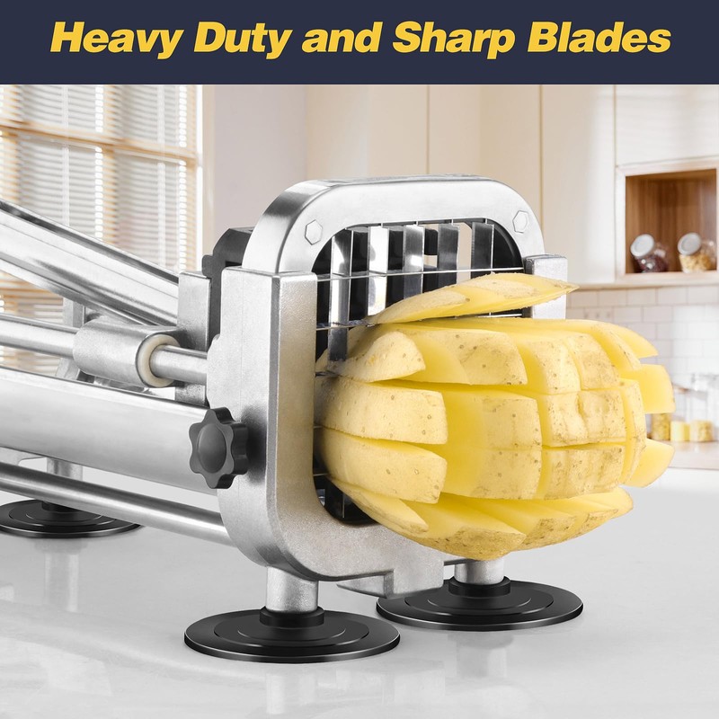French Fry Cutter, Ruooson Professional Potato Cutter Slicer with 1/2