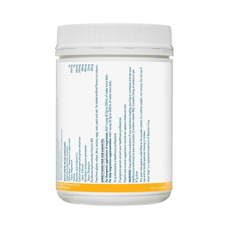 Ethical Nutrients Mega Magnesium Powder Citrus 450g