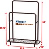 Simple Houseware Double Rod Clothing Garment Rack with Bottom Shelves,