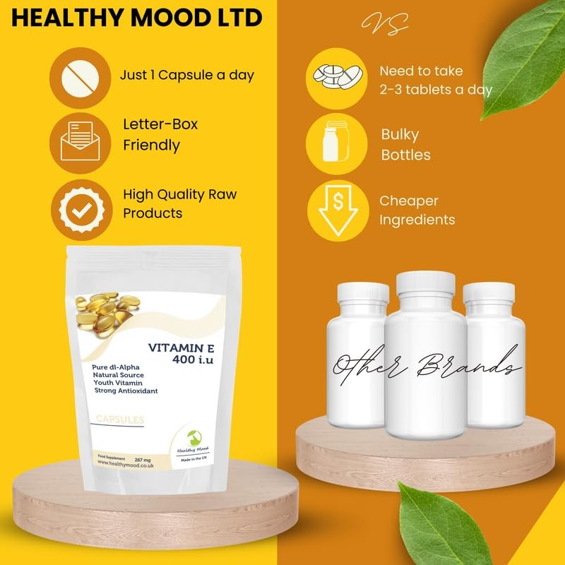 Vitamin E 267mg 400iu Antioxidant 250 Capsules