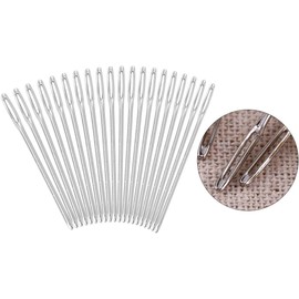 Large Eye Blunt Needles, 20pcs Stainless Steel Yarn Knitting Needles Darning Tapestry Finishing Needles for Embroidery Finishing Off Crochet Projects