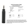 U-174 PTT Adapter Military to Civilian wire jack Transition,Convert NATO