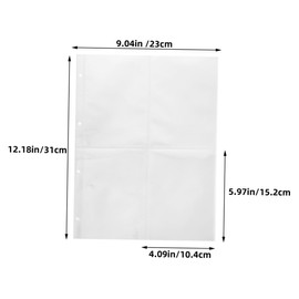 Gadpiparty 20 Sheets Ring Photo Album Refill Pages Transparent Sleeves for Id and Credit Cards for Weddings Graduations and Photos and Lightweight Storage