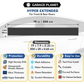 H1 Garage Wall Protector for Car Door, Trimmable Foam Padding, Curved Walls
