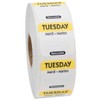 Tuesday Day Dot Removable Label 1" 1000 / Roll