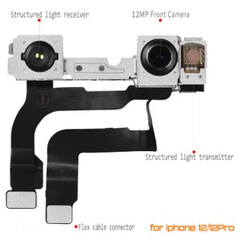 Johncase - Pieza de repuesto para cámara frontal de 12 MP compatible con iPhone12/12 Pro