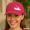 Huuraa Unisex Kappe Canoeing Kajakfahren Geschenk Pink/White Canoeing Mitbringsel