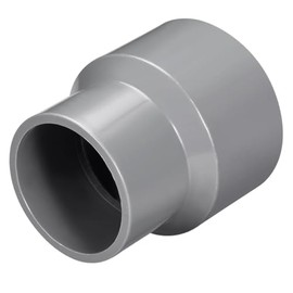 TOP-VIGOR 1Pcs PVC DWV Reducing Coupling, 50mm x 63mm Socket Pipe Fitting Adapter Connector, Duct Reducer Pipe Fitting for Water Supplies Build, Gray
