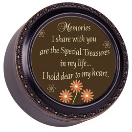 Memories Cottage Garden Distressed Black Tiny Round Treasure Box