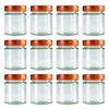 GPK4ALL 5oz Glass Jar with Metal Lids, Pack of 12