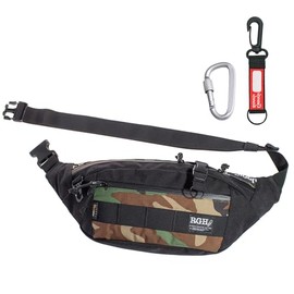 Riñonera táctica Rough Enough para hombre, bolsa cruzada para caza, senderismo, camping, pesca, viajes, equipo de camuflaje Cordura, Camo, 17×7× 9.5 i