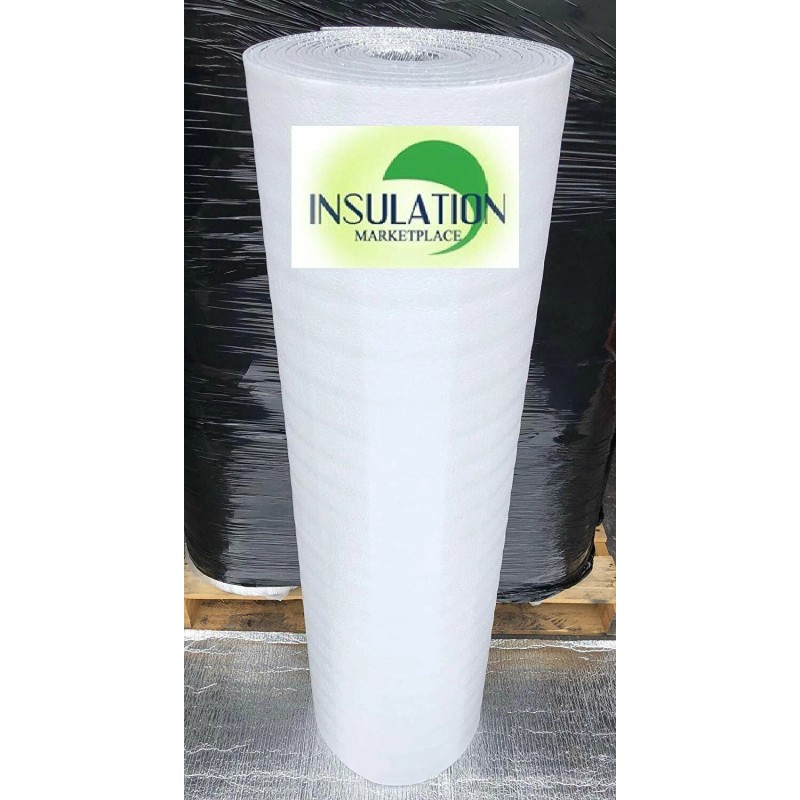 Insulation MarketPlace LLC SmartSHIELD - WHITE Reflective Insulation roll, Foam