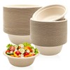 100 Pack 12 oz Disposable Paper Bowls, Heavy Duty Compostable