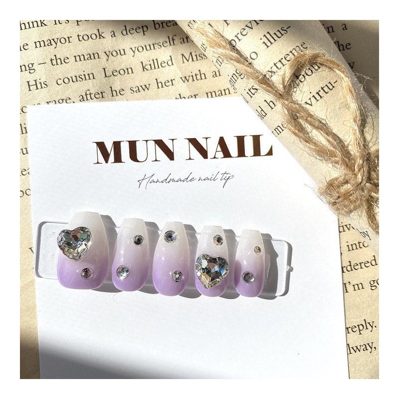 Heart Chocolat Nail Tips - Lipstick / 하트쇼콜라 네일팁 -