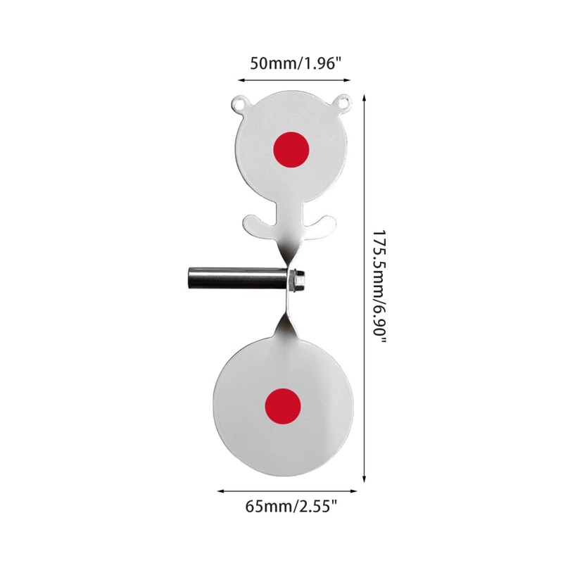 Spinner Air Rifle Target, 360° Rotating Shooting Target, Metal Reset