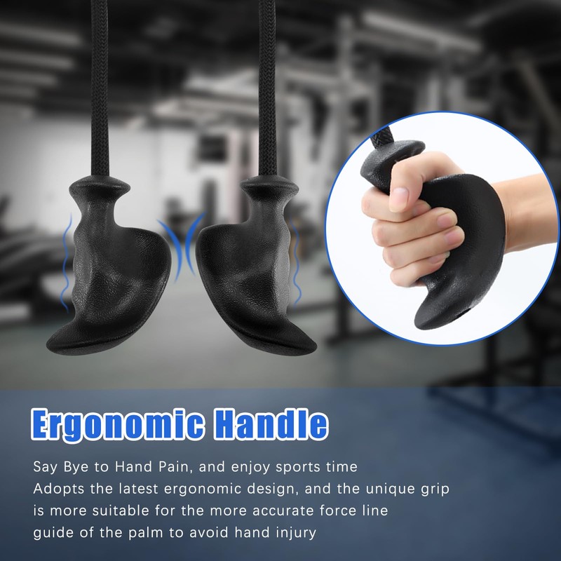 HXD-ERGO Ergonomic Tricep Rope Cable Attachment, 36 Inch Lat Pull