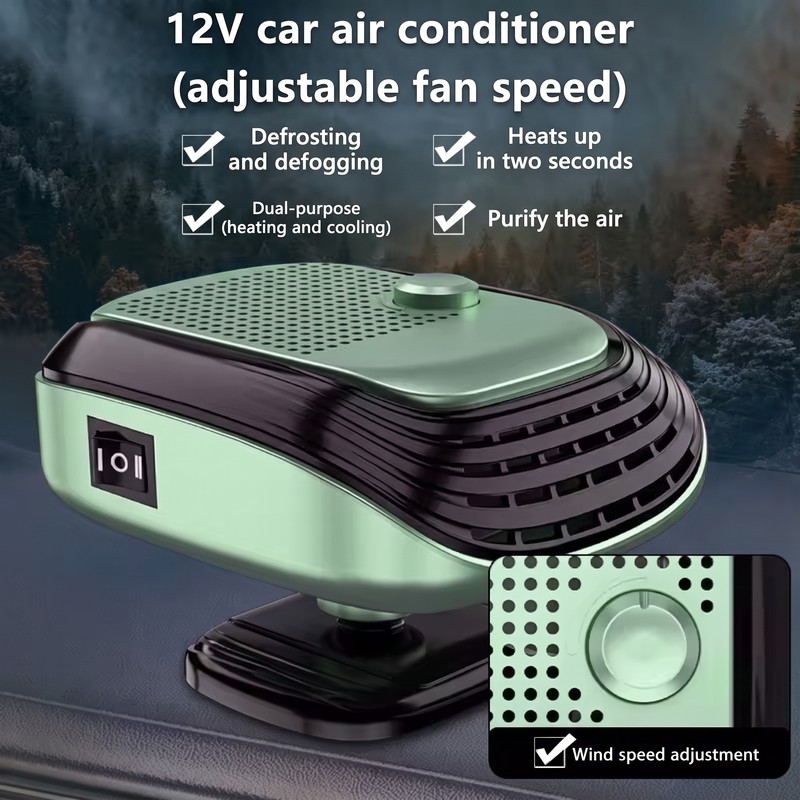 12V/24V Car Heater Fan for Winter Driving – Adjustable Wind