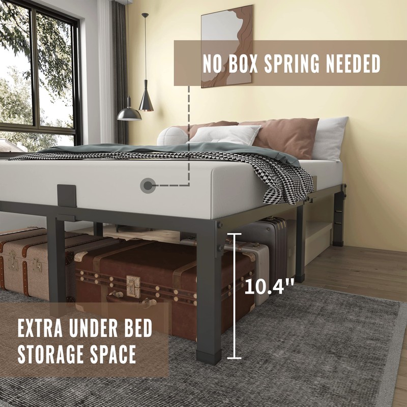 MAF 12 Inch Twin Bed Frames with Mattress Slide Stopper