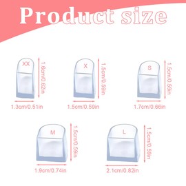 NHQZ 5 Pairs of Heel Protectors High Heels, Heel Protectors, High Heel Protector, for Grass Wedding Outdoor Activities - Transparent, Clear, Xx/XS/S/M/L 5 Sizes, a