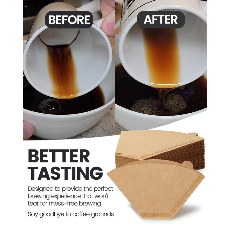 MIMORE Coffee Filters #4-120 PCS Coffee Filters 4 Cone Paper