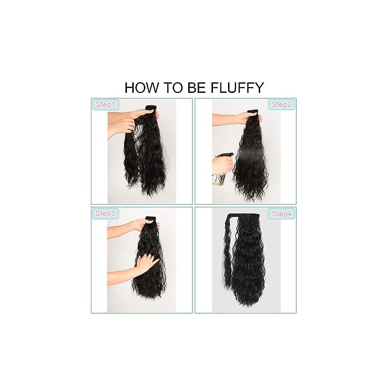 Corn Wave Ponytail Extension Clip in - 22 Inch Long