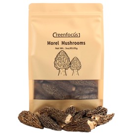 Greenfocus Dried Morel Mushrooms for Cooking, Fresh- Intense Flavor, Nutrient-dense, Intact Shapes, Umami Rich, All-Natural , Thick & Meaty ,Short Stems with Rich Aroma Premium Dry Morels 3oz