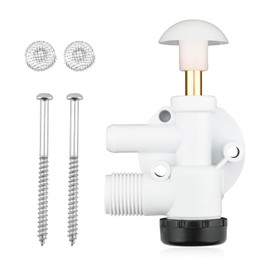 PEUTIER 385314349 RV Toilet Flush Valve Replacement Kit, ABS Leakage Prevent RV Toilet Valve Freeze Resistant Toilet Flush Valve for Camper Trailer Replacement Kit